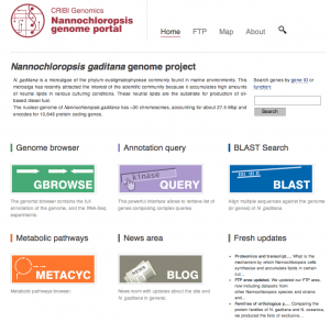link to Nannochloropsis genome portal